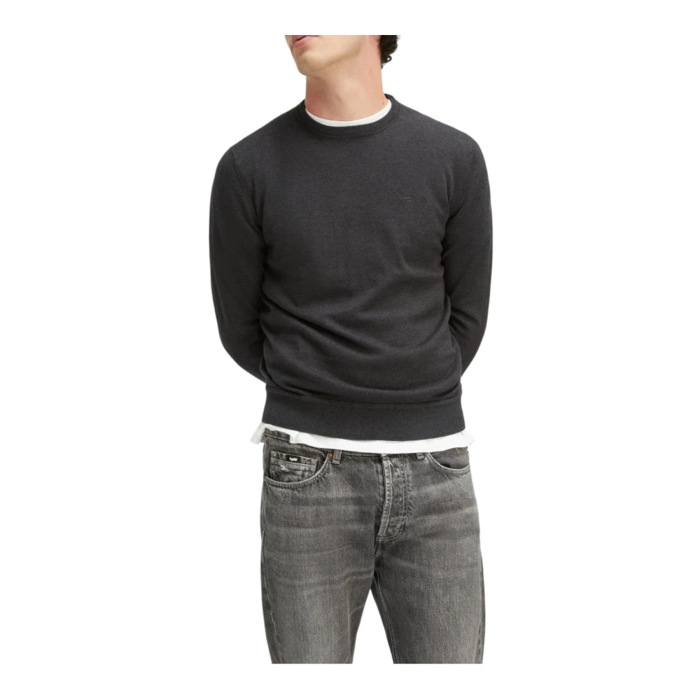 GAS Crew Neck Sweater Gray Heren