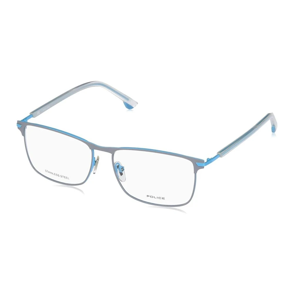 Police Blauwe Metalen Frames Bril voor Mannen Blue Heren