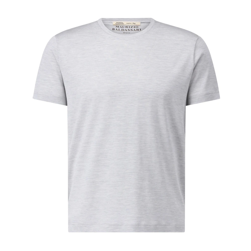 Maurizio Baldassari Zijden Blend T-shirt Gray Heren