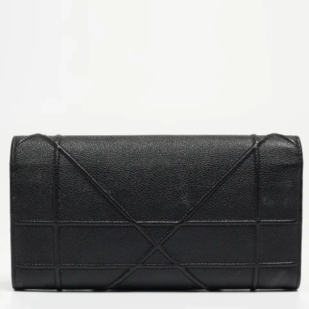 Dior Vintage Pre-owned Leather wallets Black Dames