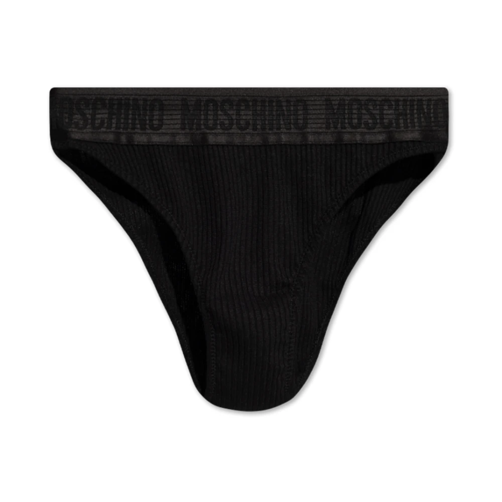 Moschino Ribbed Briefs Black Dames