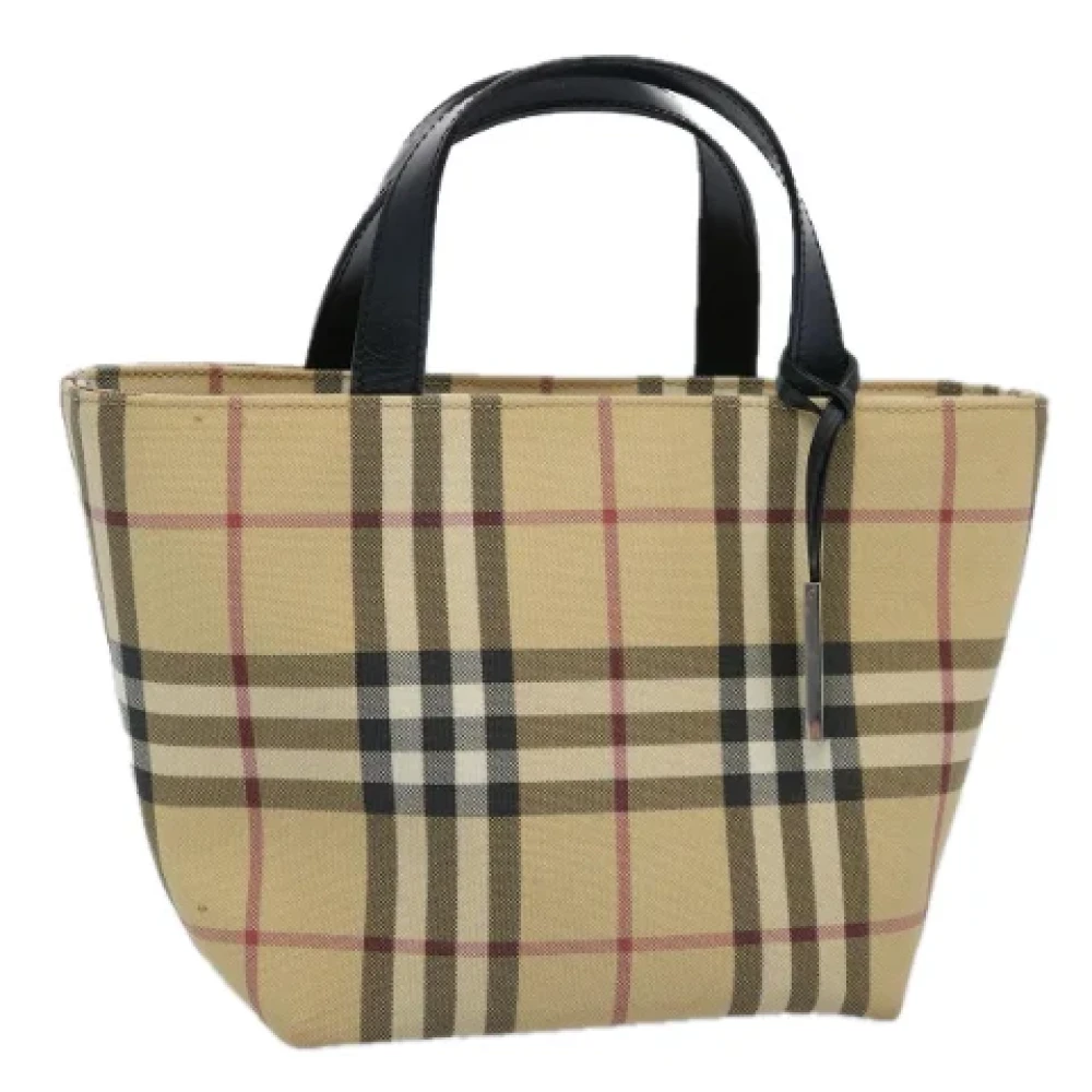 Burberry Vintage Pre-owned Coated canvas handbags Beige Dames