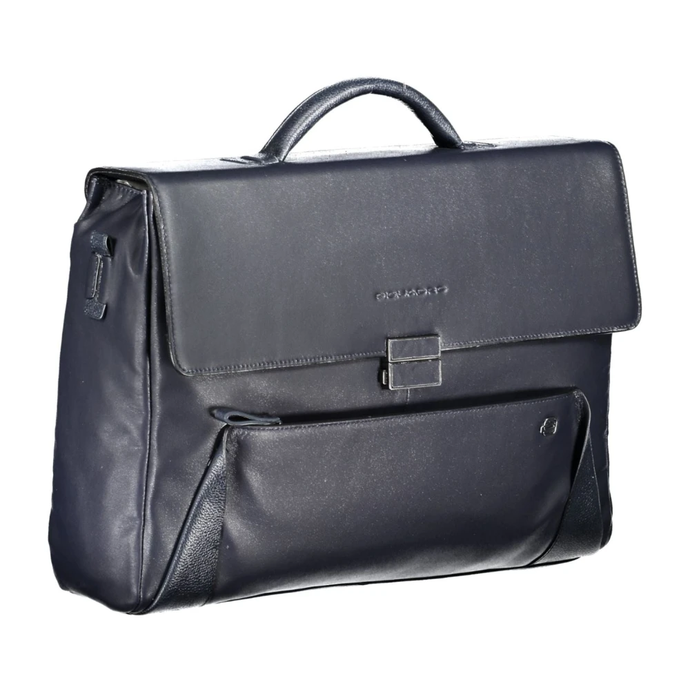 Piquadro Blauwe Heren Aktetas met Laptoptas Blue Heren