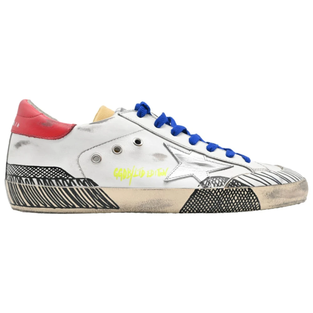 Golden Goose Superstar Läder Sneakers Vit/Röd/Svart White, Herr