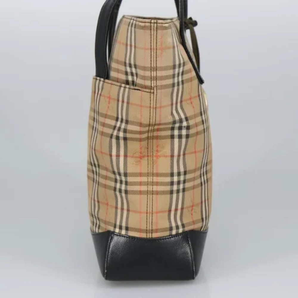 Burberry Vintage Pre-owned Canvas shoulder-bags Beige Dames