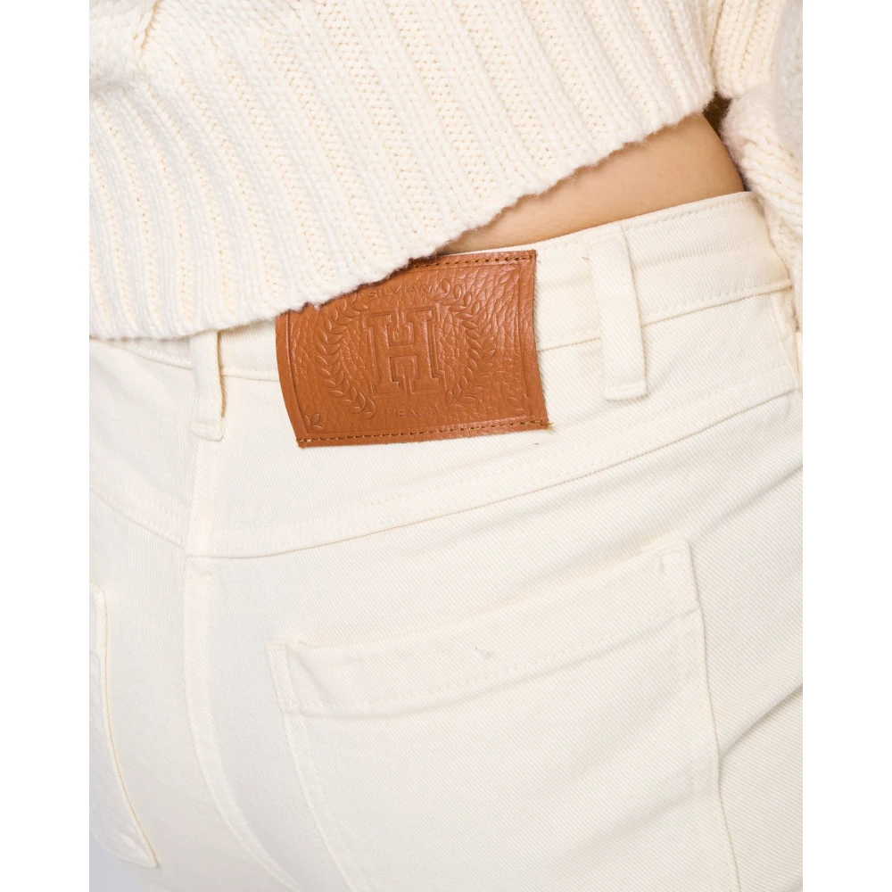 Silvian Heach Slim Fit Jeans met Medium Taille White Dames