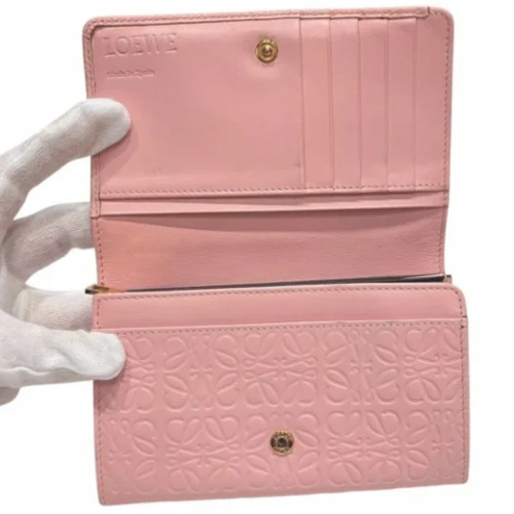 Loewe Pre-owned Leather wallets Pink Dames