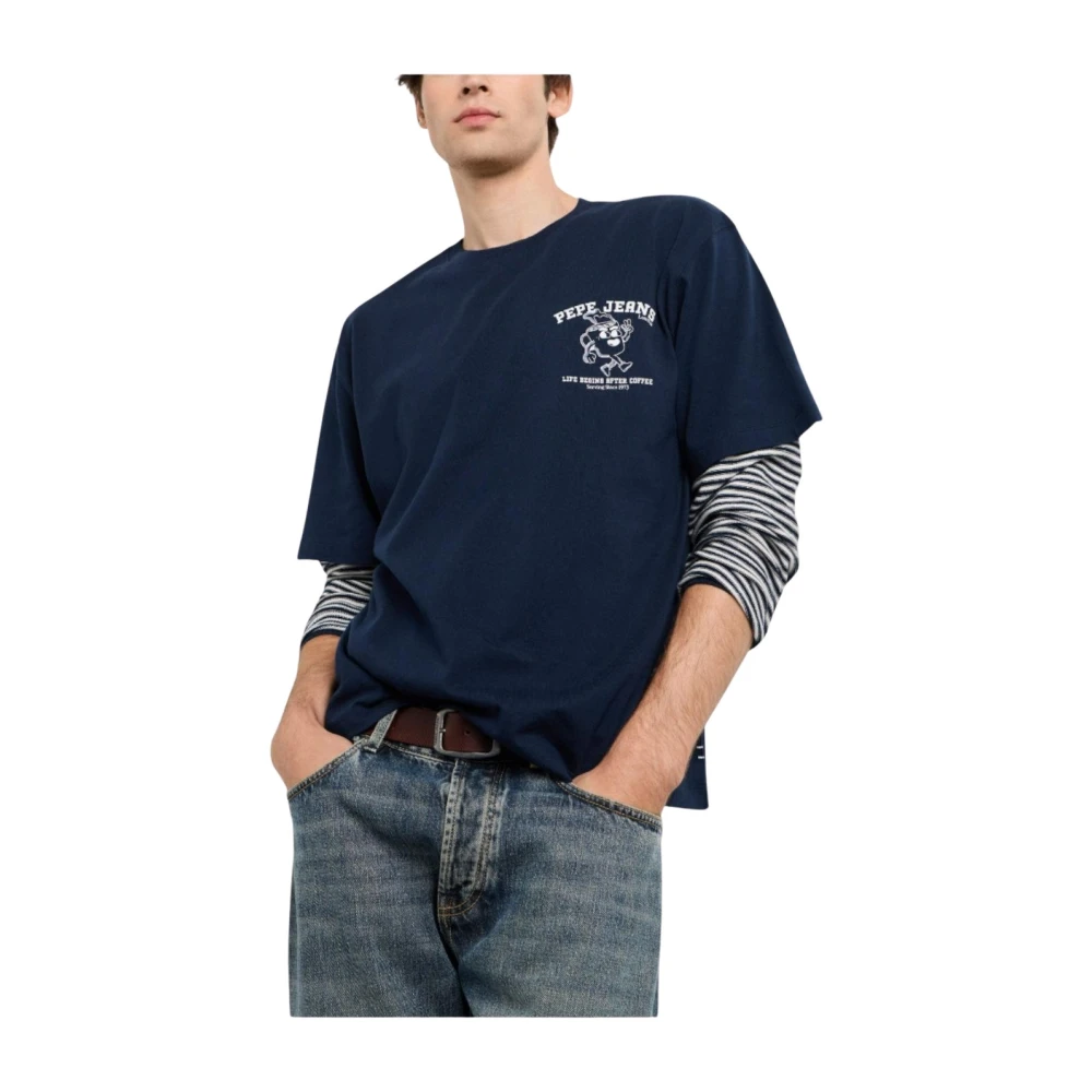 Pepe Jeans Coffet Short Sleeve T-Shirt Men's Navy Blue Large - La Redoute - Image 2