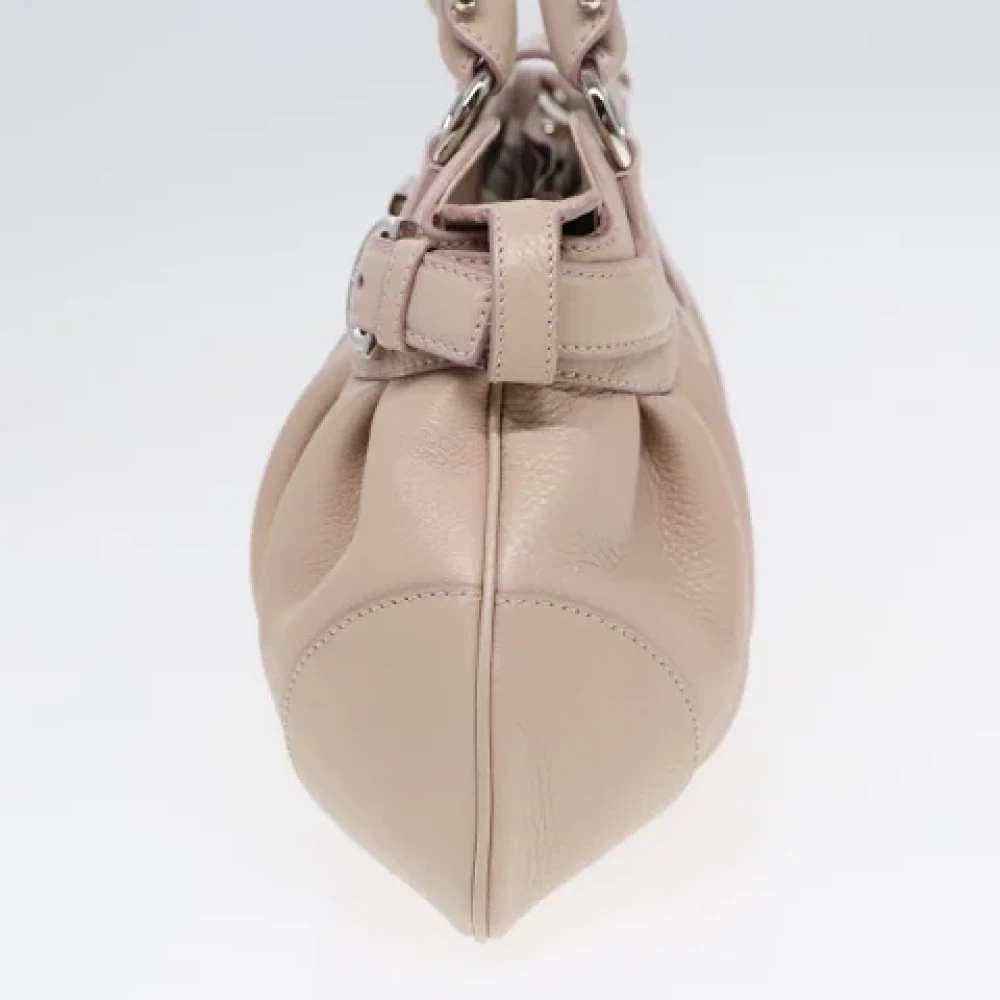 Salvatore Ferragamo Pre-owned Leather handbags Beige Dames