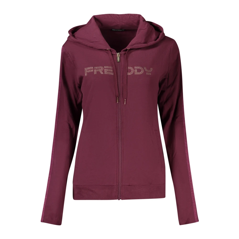 Freddy Women's Red Zip-Throughs, Xs, Zip-Up Sweatshirt