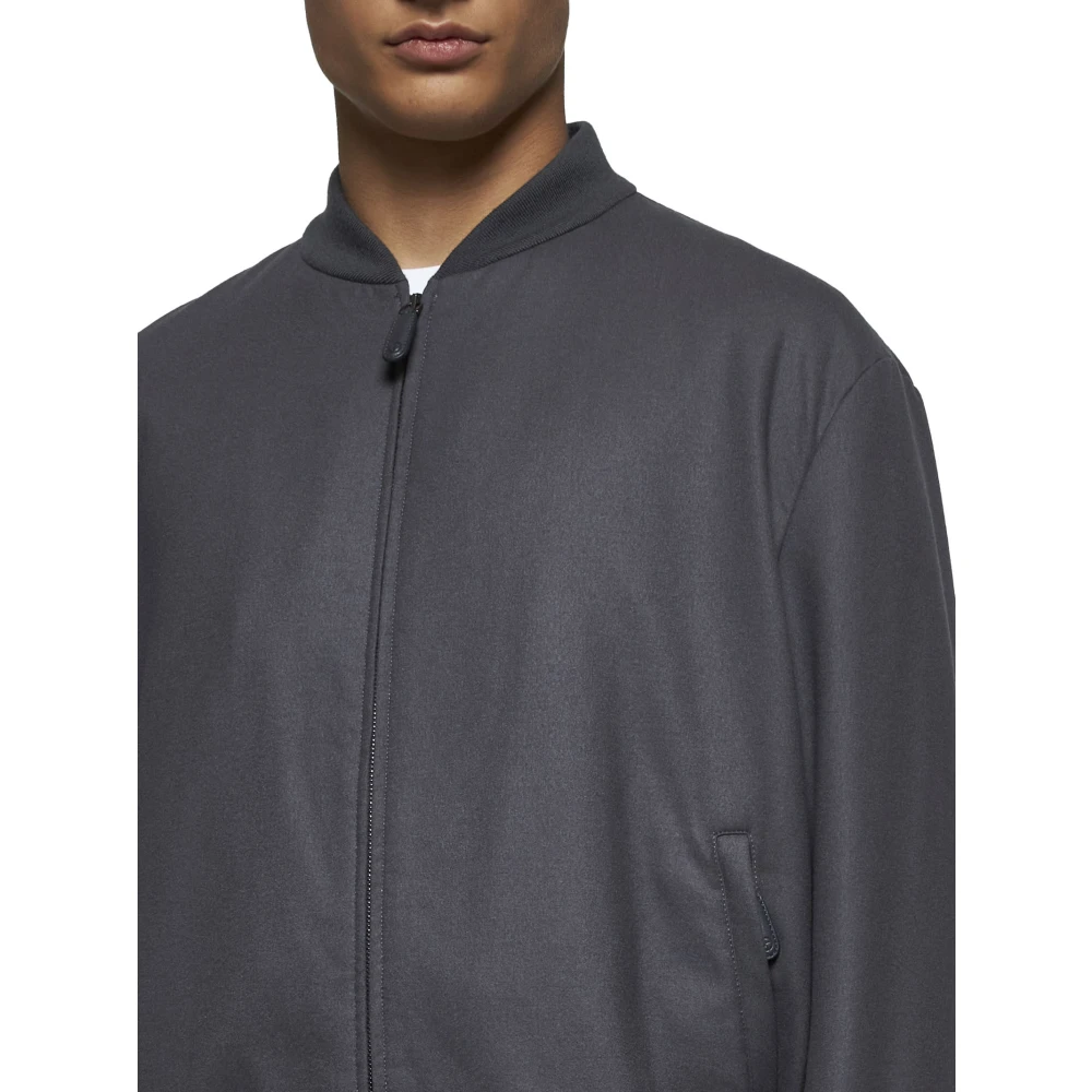 Giorgio Armani Grijze Cashmere Bomberjack Gray Heren