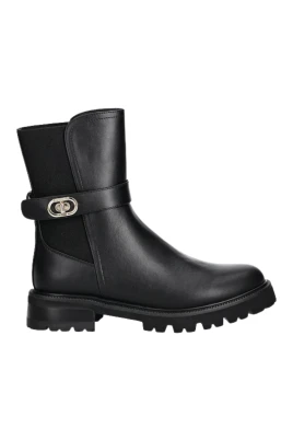 Svarta platta skor Slip-On stil
