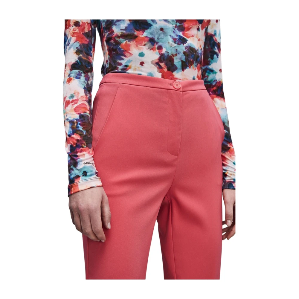 PATRIZIA PEPE Cropped Trousers Red Dames