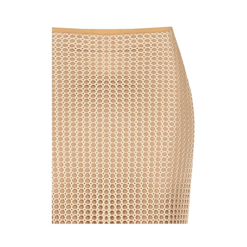 RINASCIMENTO Glanzende Mesh Pencilrok Lente-Zomer 2024 Beige Dames