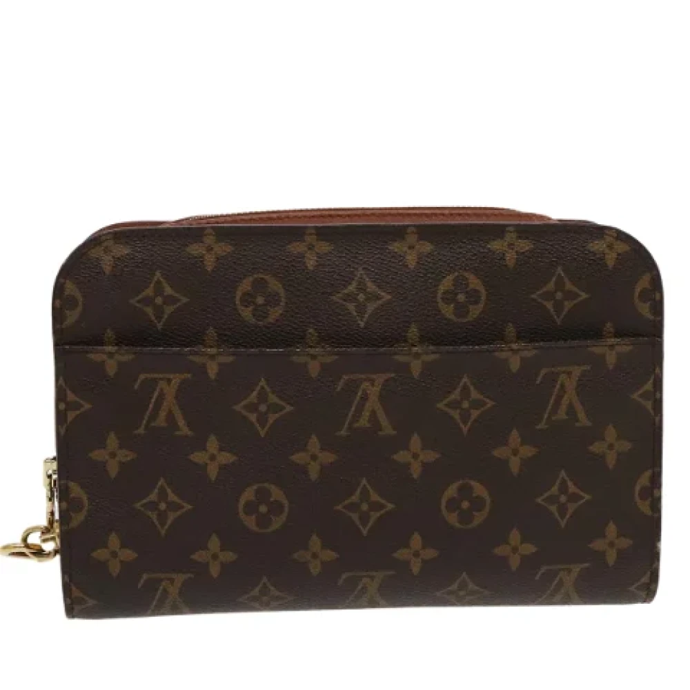 Louis Vuitton Vintage Pre-owned Canvas clutches Brown Dames