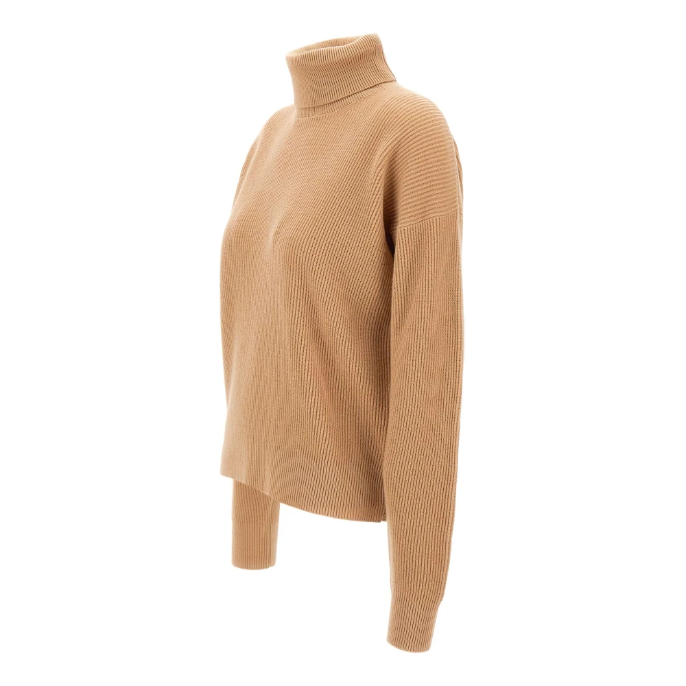 Filippo De Laurentiis Kameelwol Zijde Kasjmier Trui Beige Dames