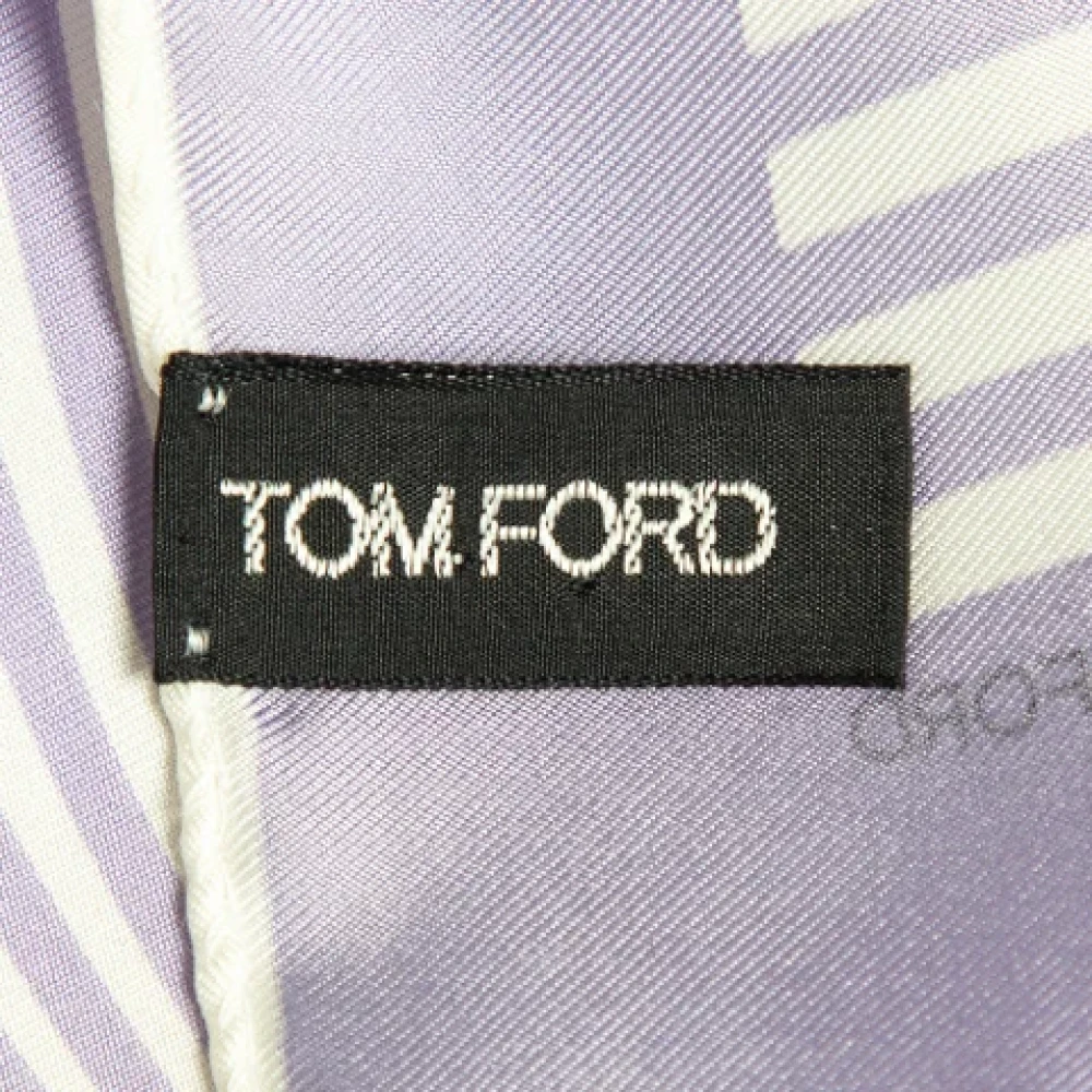 Tom Ford Pre-owned Silk scarves Purple Heren