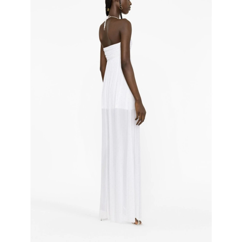Rotate Birger Christensen Bright White Maxi Jurk White Dames