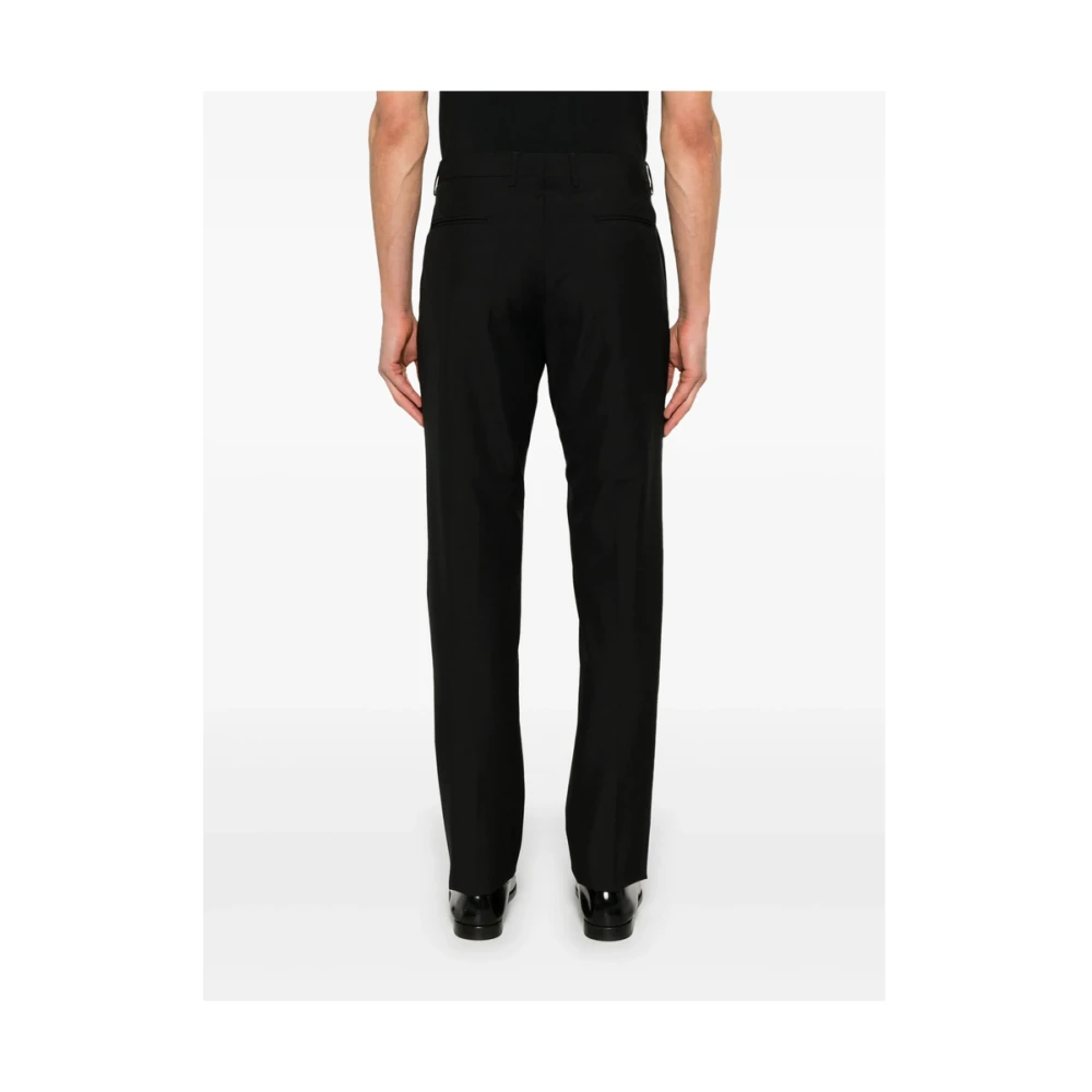Lardini Zwarte Broek met Riem en Zakken Black Heren