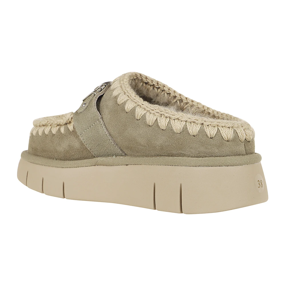 Mou Schapenvacht Pantoffels Nude & Neutrals Beige Dames