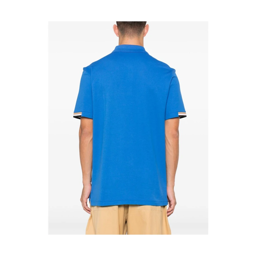Hugo Boss Blauwe Polo Sweater met Logodetail Blue Heren