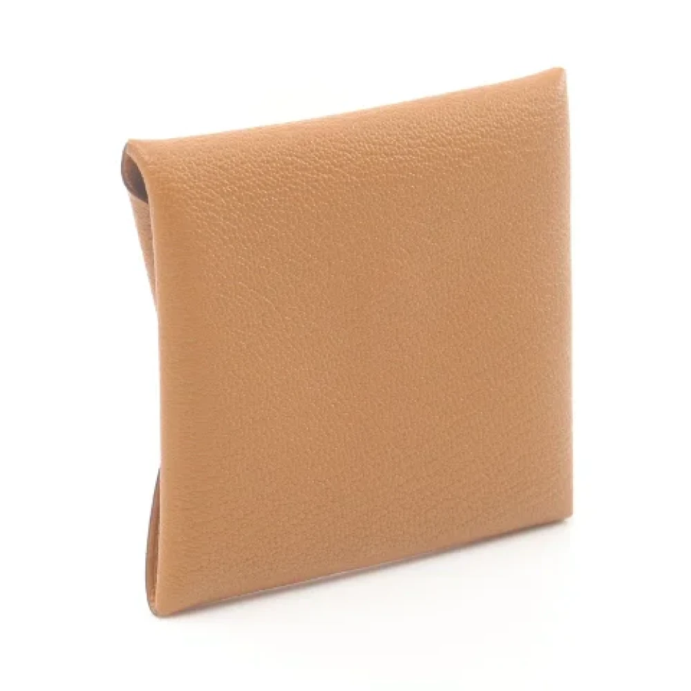 Hermès Vintage Pre-owned Leather wallets Brown Dames