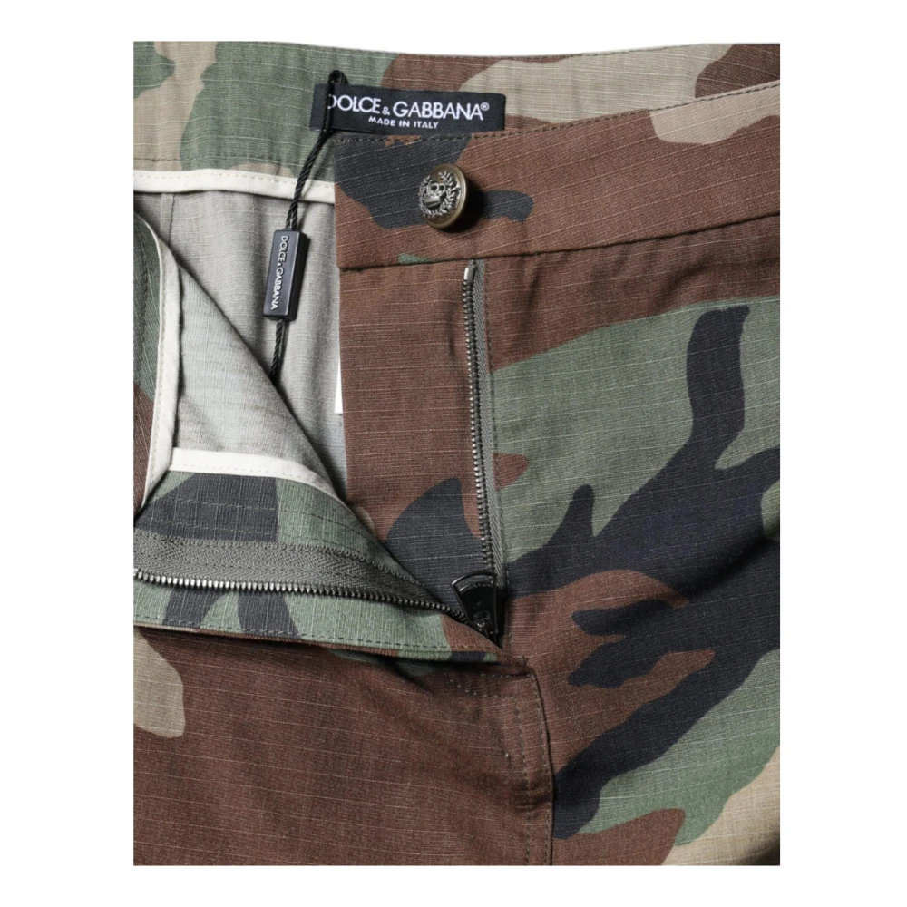 Dolce & Gabbana Camouflage A-lijn Rok met Ritssluiting Multicolor Dames
