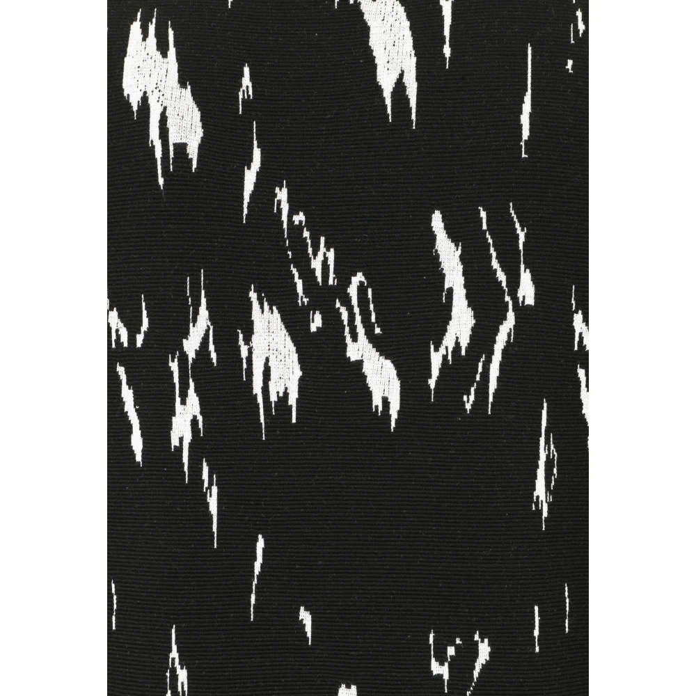 Doris S Grafische Jacquard Shirt met Koorden Black Dames