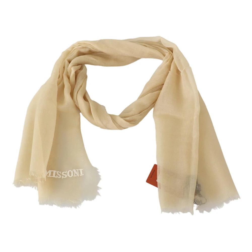 Missoni Women's Beige Winter Scarves, One Size, Cashmere Neck Scarf
