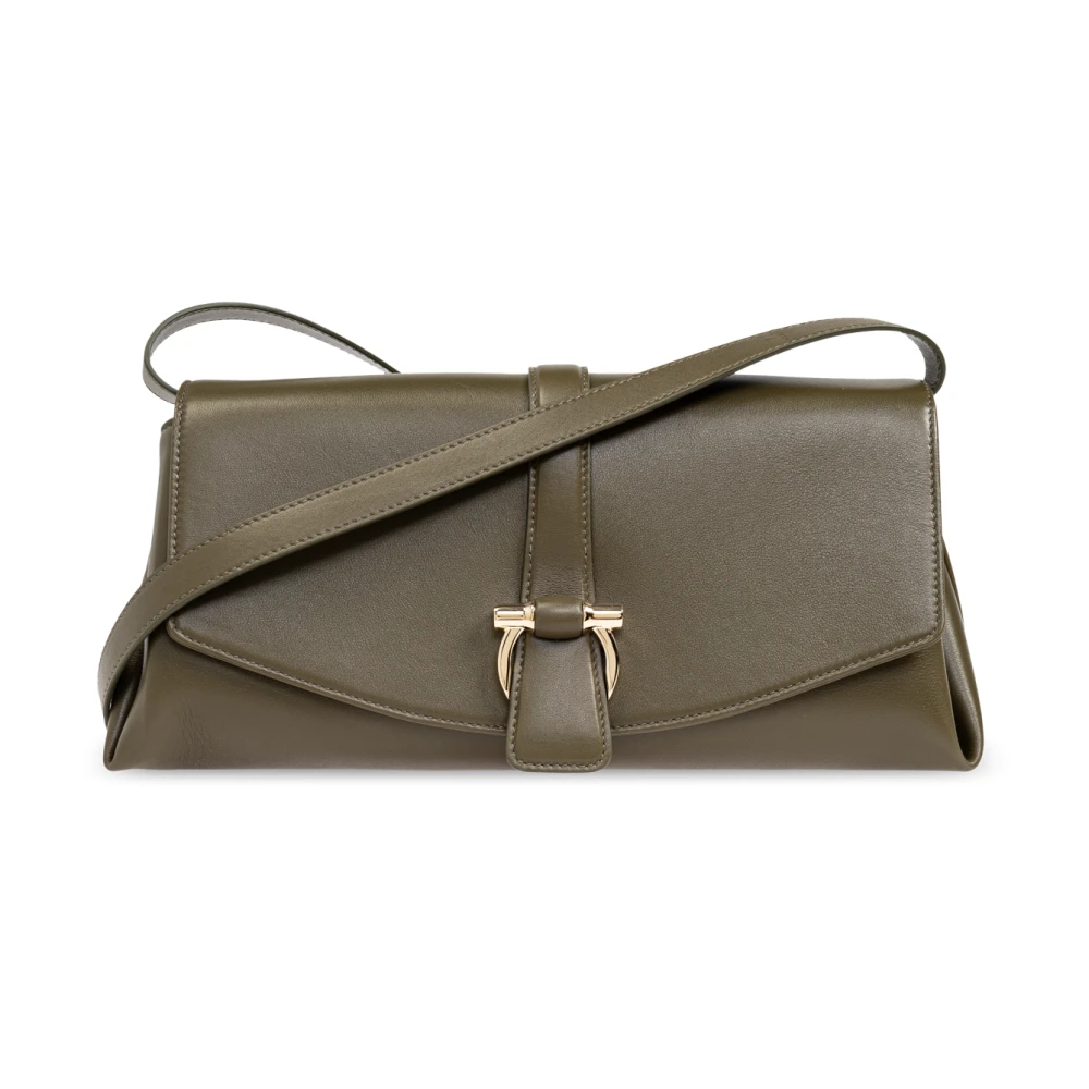 Salvatore Ferragamo Leren schoudertas Green Dames