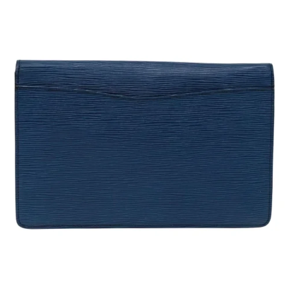 Louis Vuitton Vintage Pre-owned Leather clutches Blue Dames