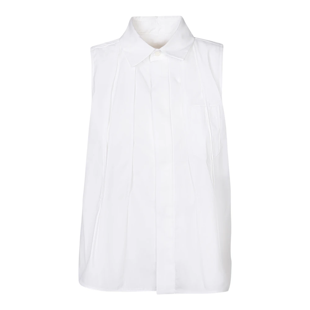 Sacai Witte T-shirts & Polos voor vrouwen White Dames