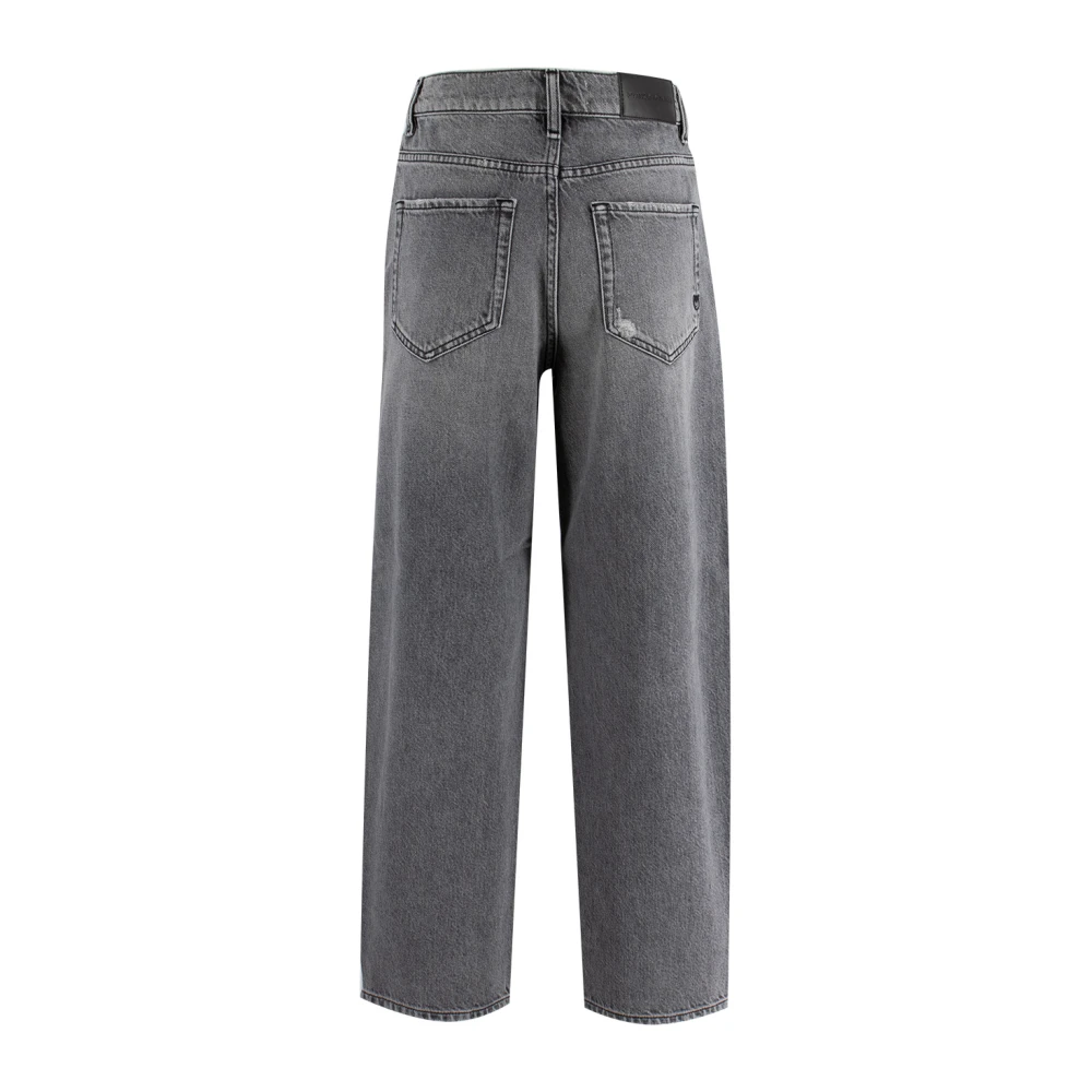 pinko Egg-Fit Jeans met Scheurdetails Gray Dames