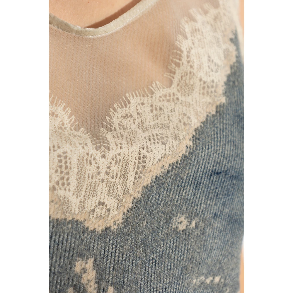 Diesel Top De-Tre-Fsf Gray Dames