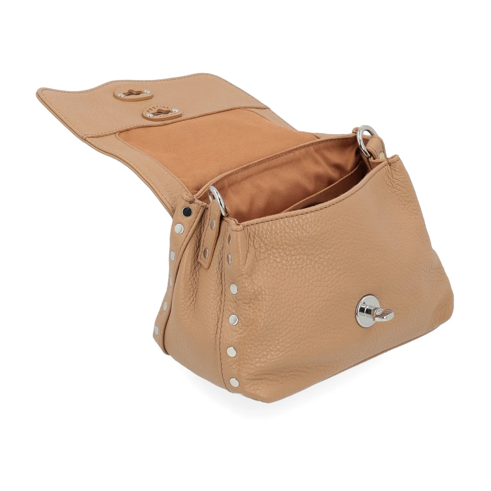 Zanellato Daily Baby Leren Schoudertas Beige Dames