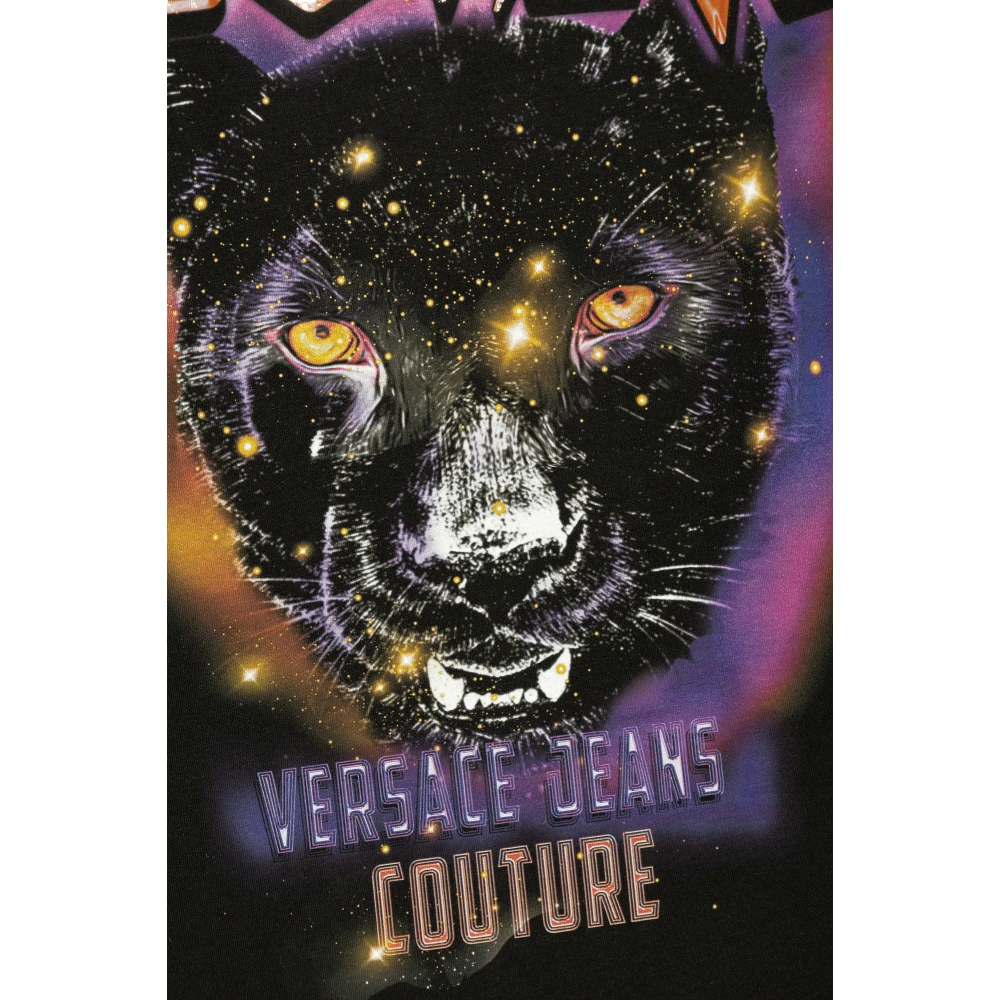 Versace Jeans Couture Bedrukt T-shirt Black Heren