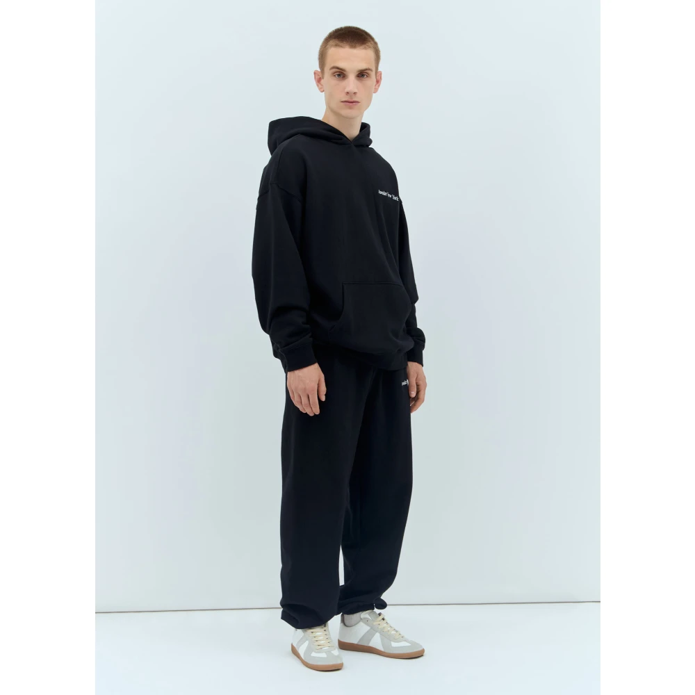 Awake NY Katoen Fleece Track Broek Black Heren