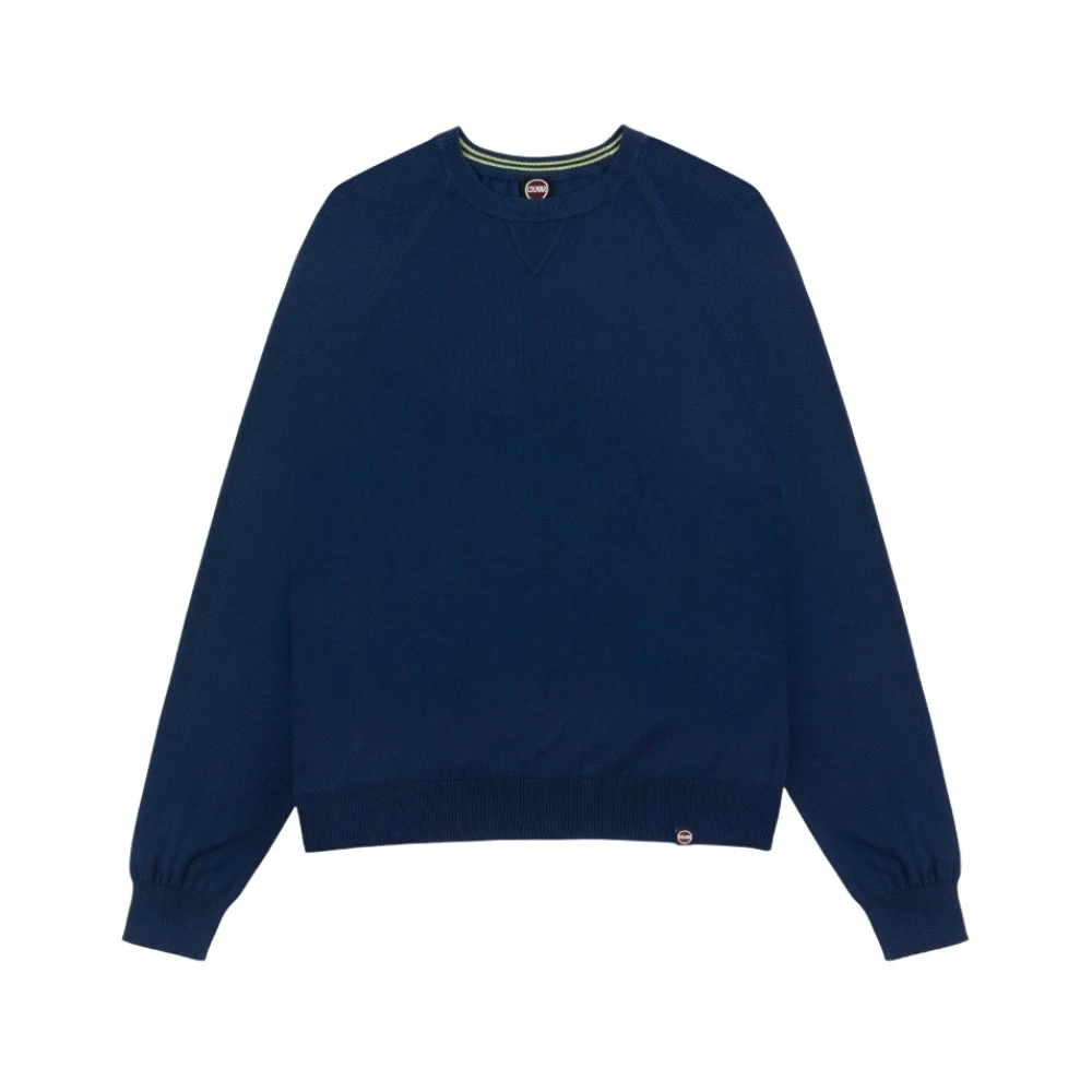 Colmar , Round-Neck Knitwear, Male, Blue, Xl, Lightweight Crew Neck Pullover