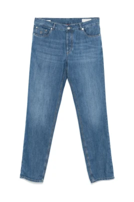 Blå Jeans med Logobroderi