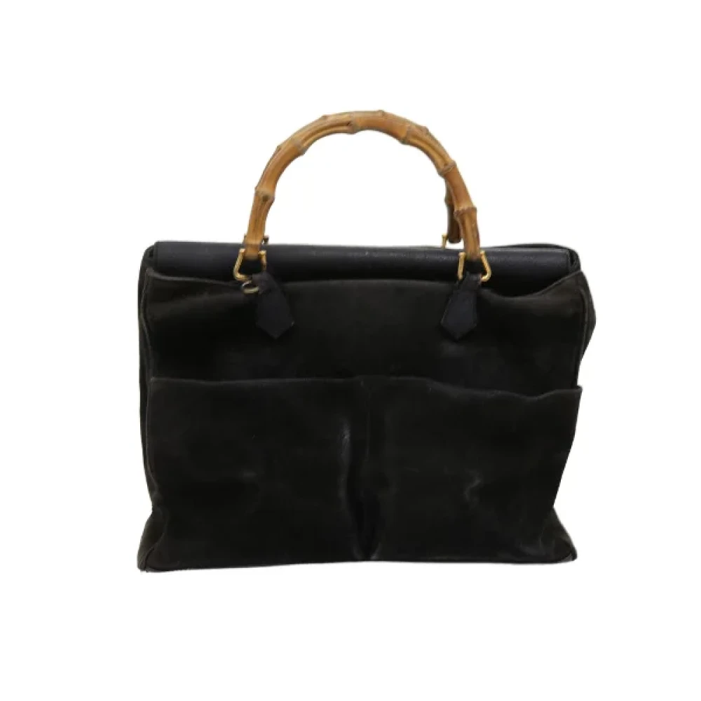 Gucci Vintage Pre-owned Suede handbags Black Dames