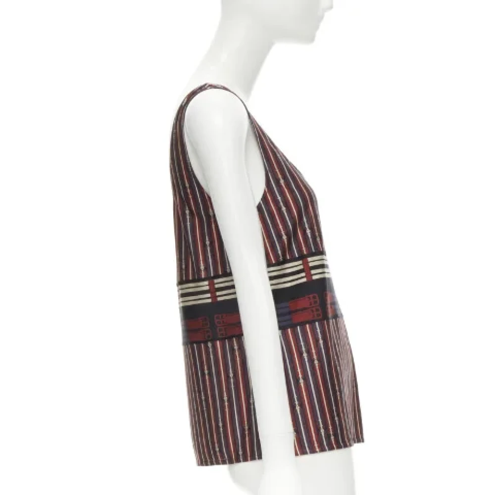 Hermès Vintage Pre-owned Fabric tops Red Dames