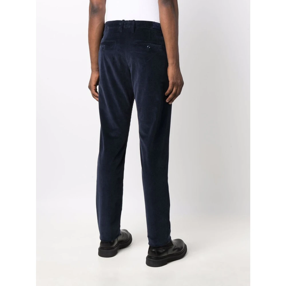 Jacob Cohën Blauwe Corduroy Slim Fit Broek Blue Heren