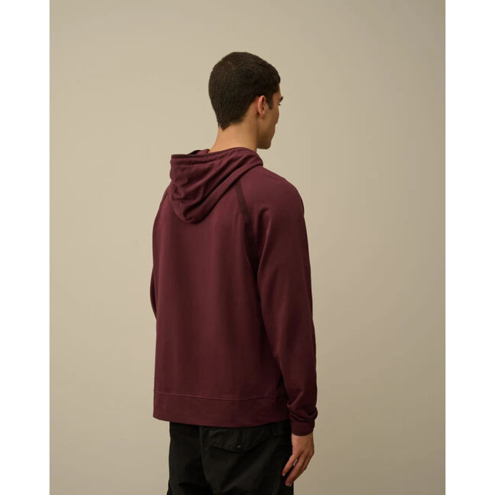C.P. Company Logo capuchontrui licht fleece Purple Heren