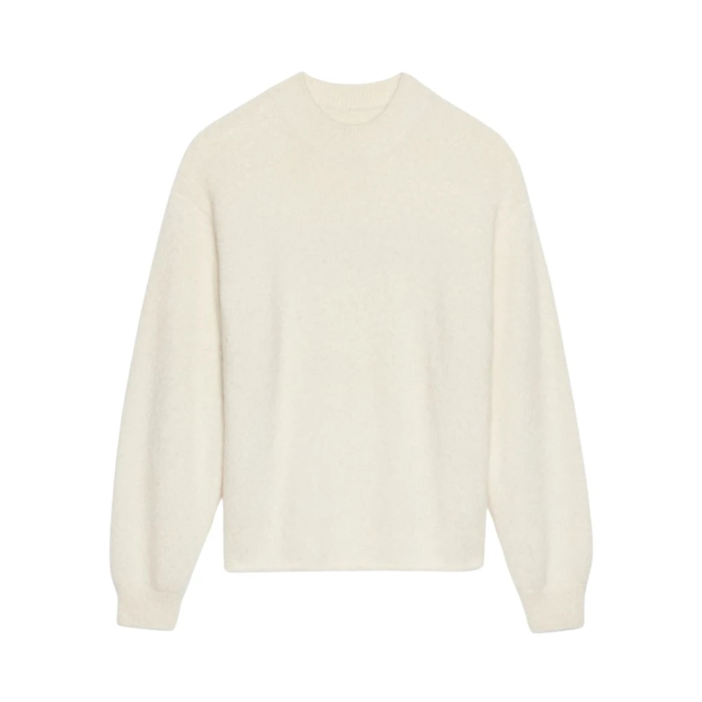 Jacquemus Relaxed Fit Alpaca Trui Beige Heren