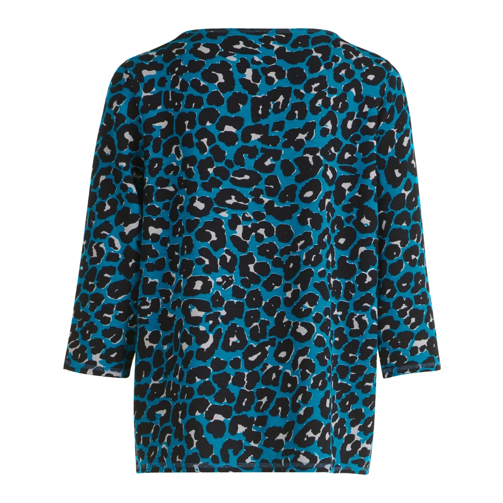 Betty Barclay Bloemen Sweatshirt met U-Boot Halslijn Blue Dames