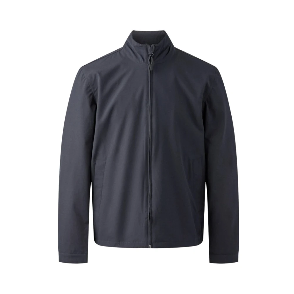 Mørkeblå Clipper Inverness Short Jacket With Zipper Modern Fit, Men Jakker Herre