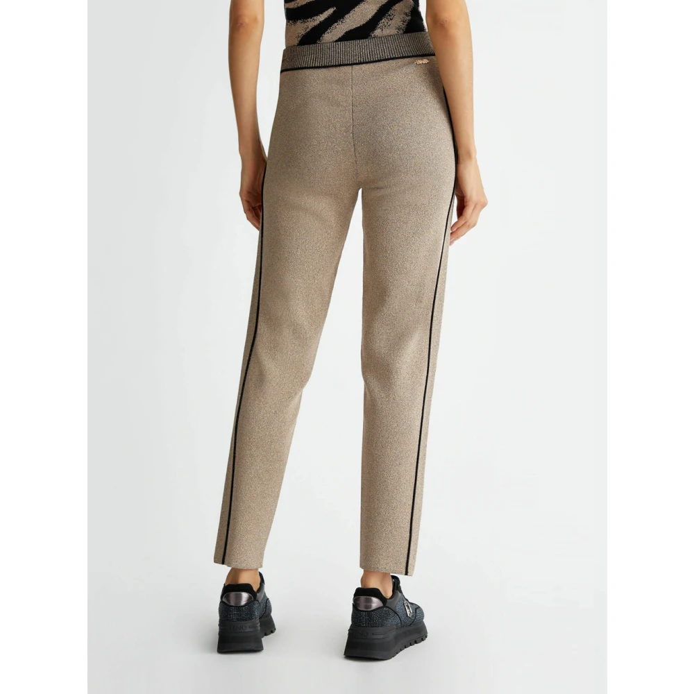 Liu Jo Sportieve Gestreepte Sweatpants Brown Dames