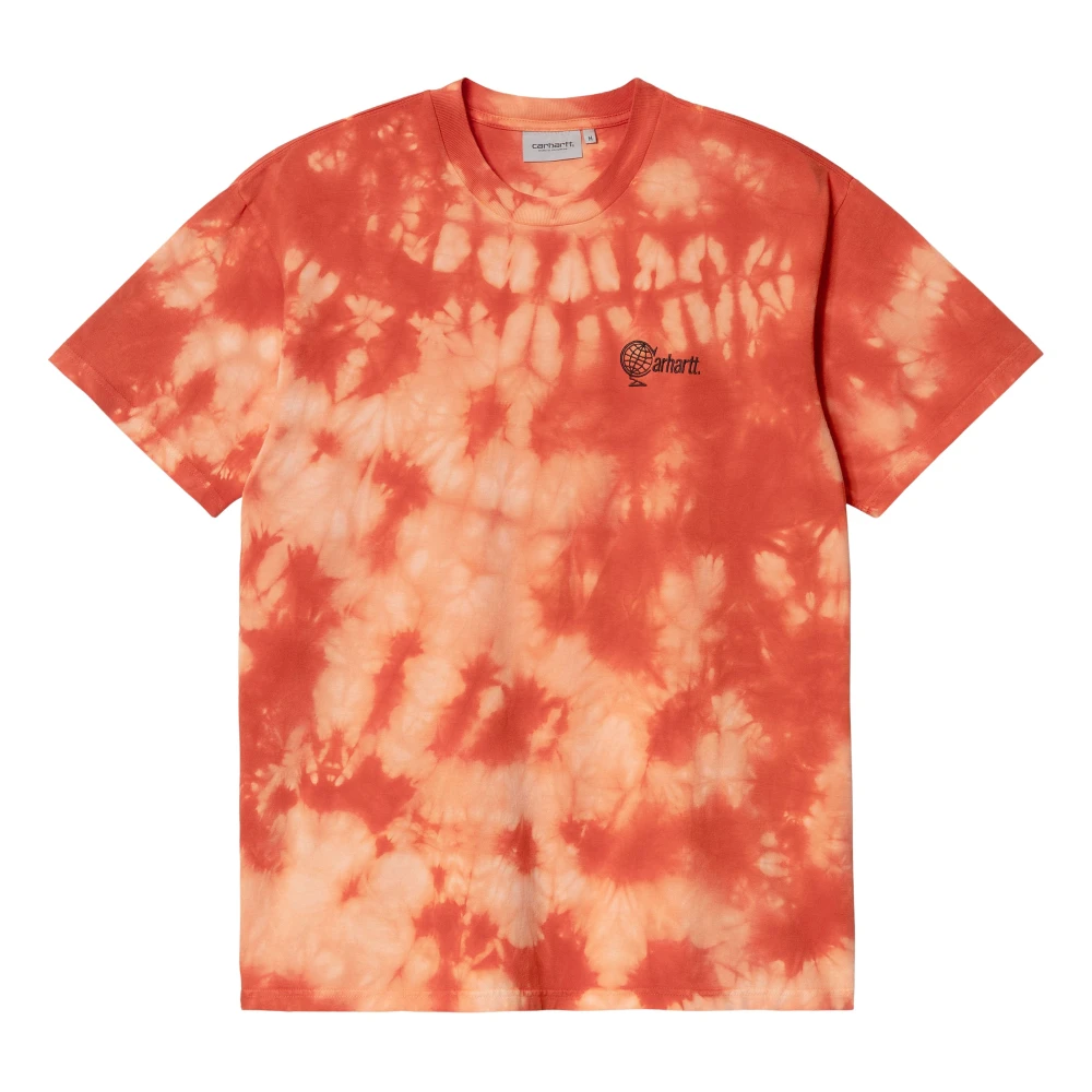 Carhartt WIP Uniek en stijlvol Batik-Look T-shirt Orange Heren