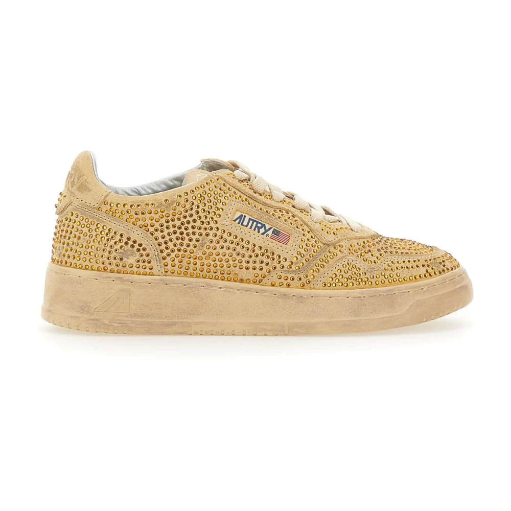 Autry Medalist Low 'Crystal' - Female - Sneakers - Yellow - 6 Uk - Shoes