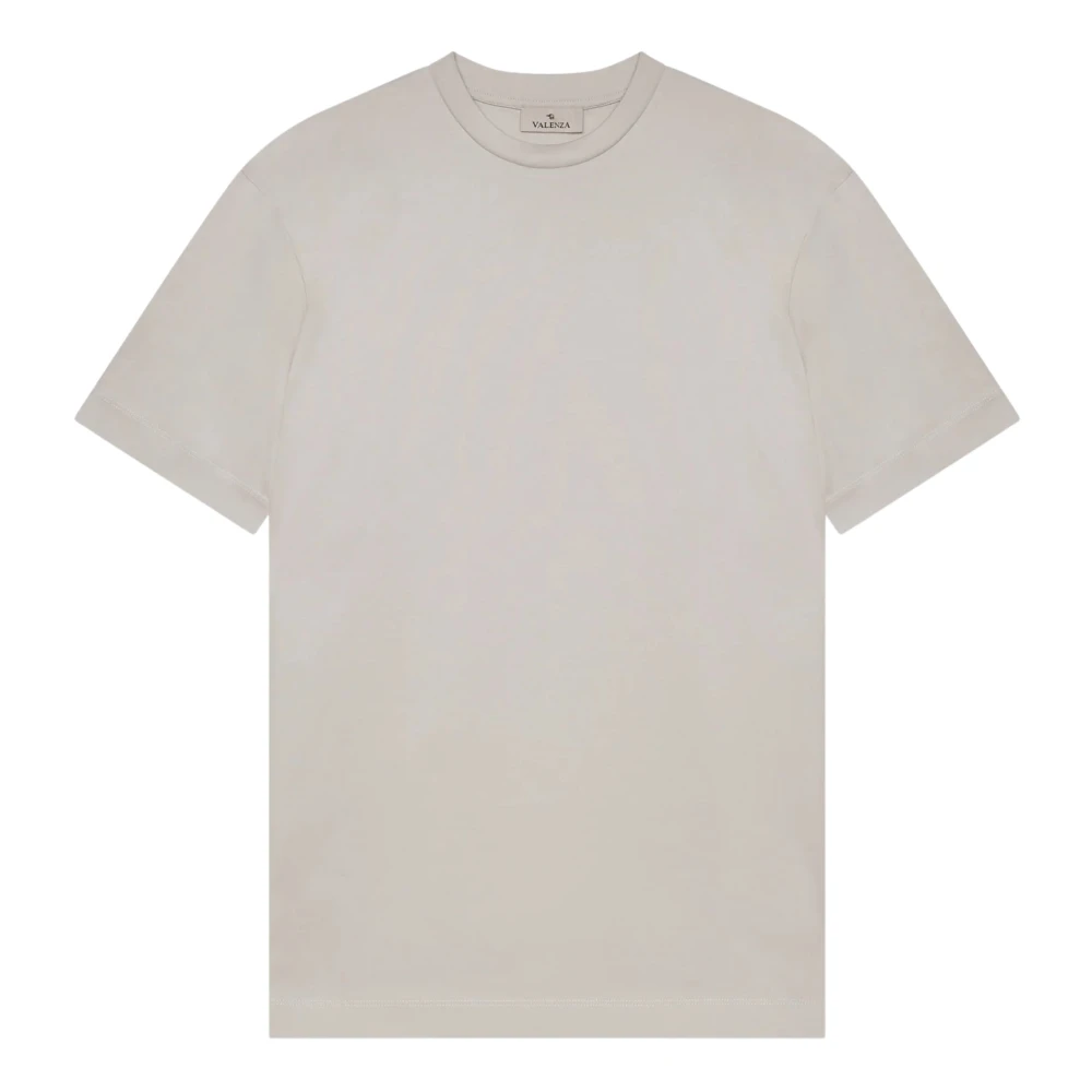 Valenza Men's Beige T-Shirts, M, Interlock Supima T-Shirt
